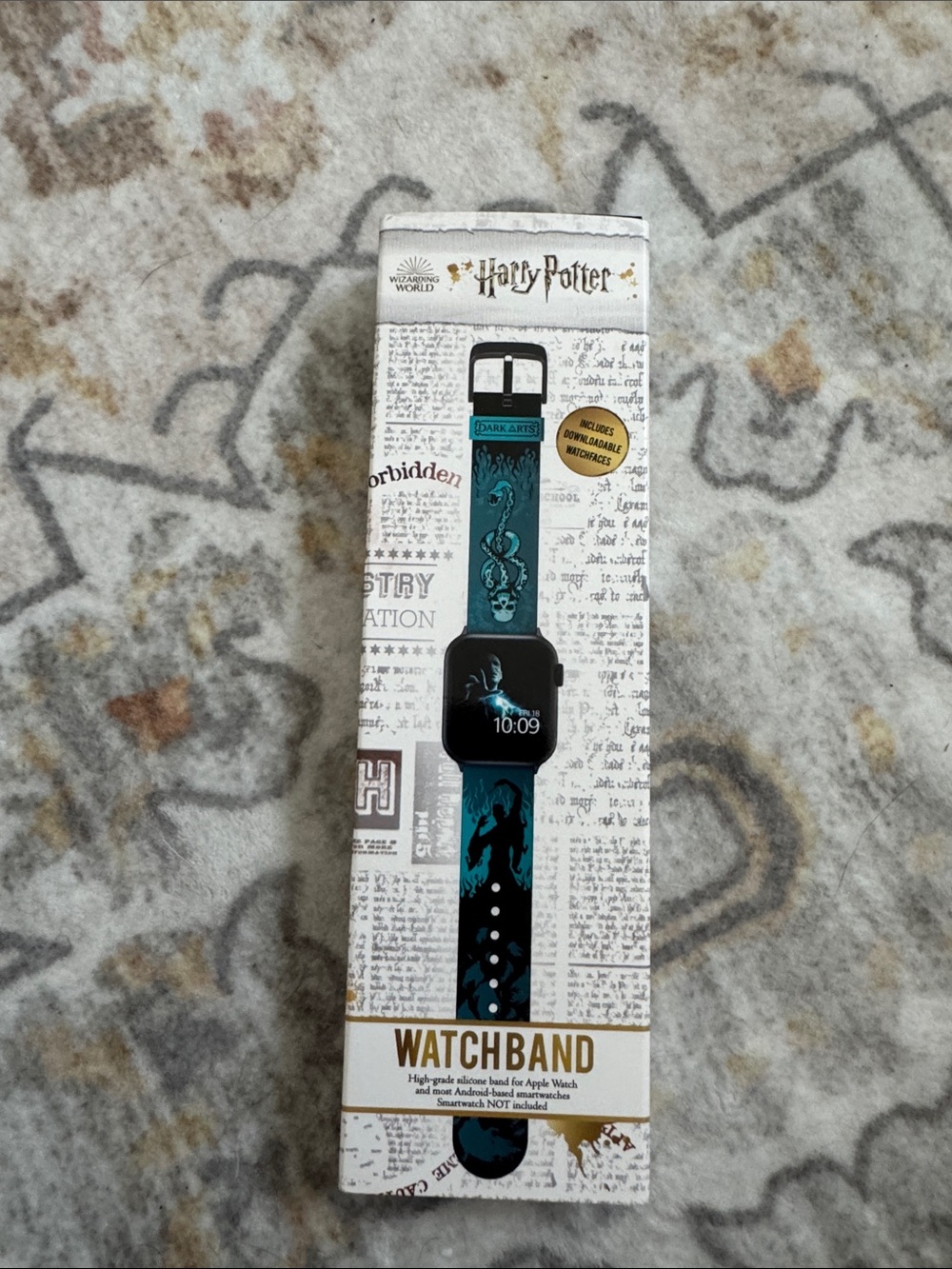 Warner Bros. Teal and Black Slytherin Silicone Watchband for Apple Watch